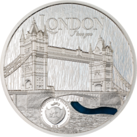 Tiffany Art Metropolis - Londýn, mince z ryzího stříbra 3 oz