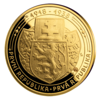 Vlajka československá - zlatá ražba, 2 g, Proof