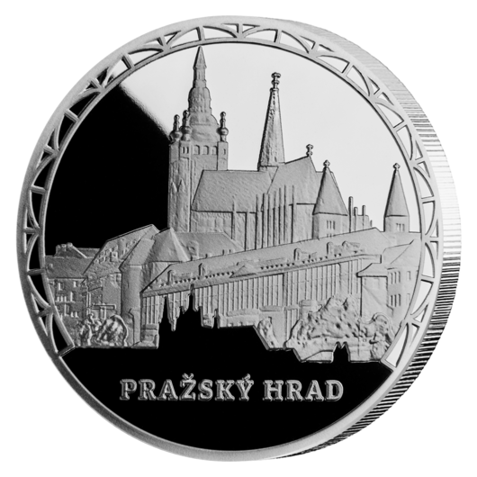 Pražský hrad - v čistém ražebním lesku + certifikát + ražba zdarma