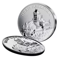 Karlštejn - exkluzivní stříbrná ražba s vysokým reliéfem, 1 oz