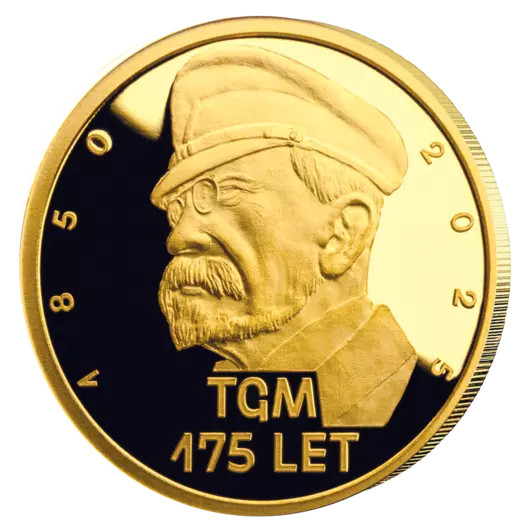 TGM 175 let - pamětní mince z 1/10 oz ryzího zlata